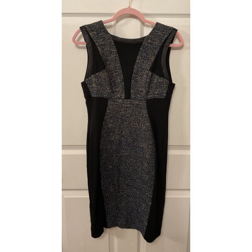 Yoana Baraschi Women's Gray Black Marled Metallic Sheath Pencil Dress , 6